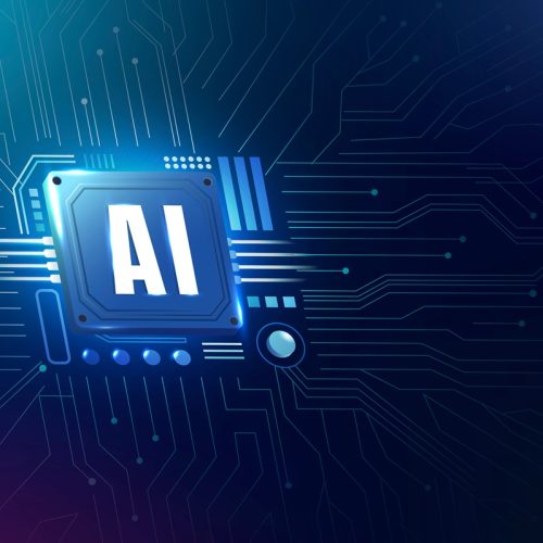 Artwork 1 AI technology microchip background digital transformation concept